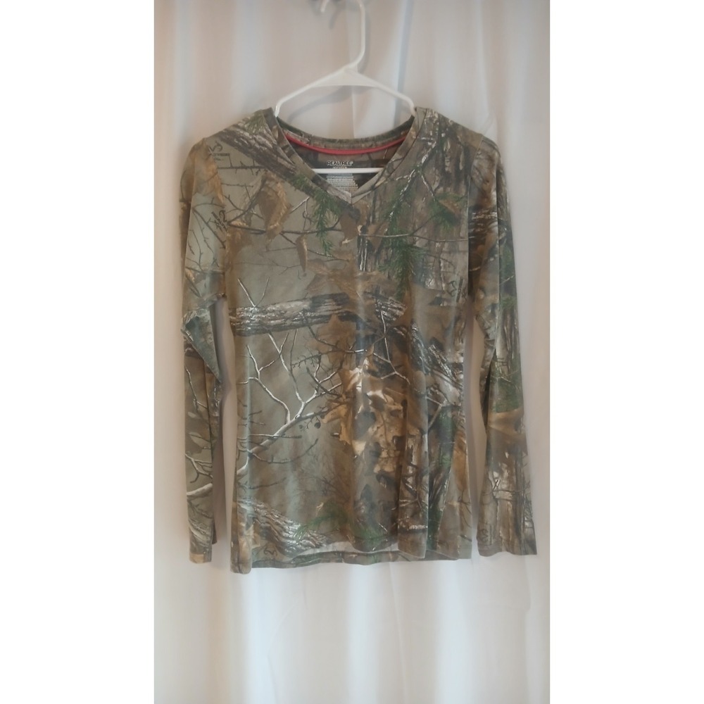 Real Tree Womens Long Sleeve Camo Shirt Small (4-6)